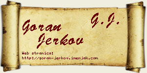 Goran Jerkov vizit kartica